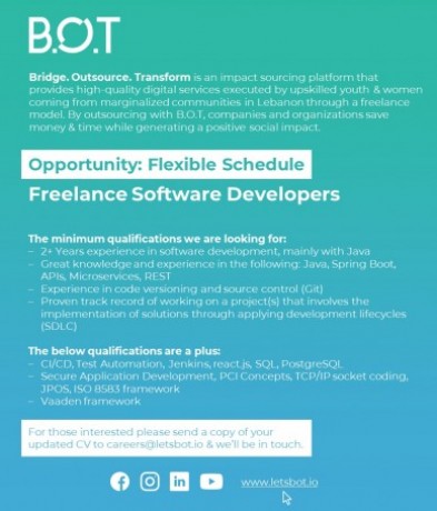 Logo B.O.T. Bridge. Outsource. Transform